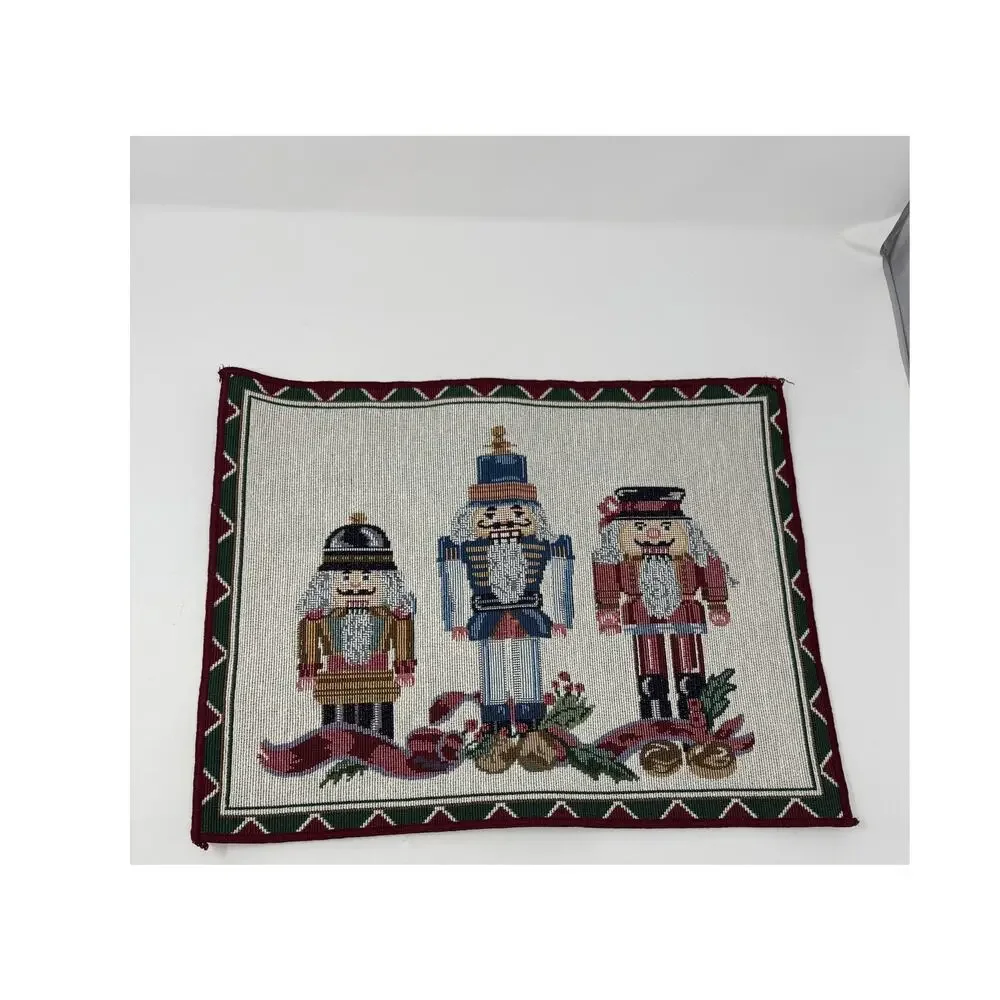 Nutcracker Christmas Placemat Vintage Style 16.5 x 13 Made in USA Holiday Decor